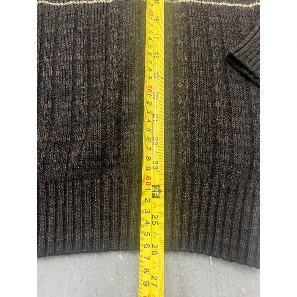 Vintage Flatiron‎ Mills Sweater Mens Medium Brown Geometric Tight Knit Warm Wear